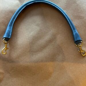 Blue Leather Bag Strap
